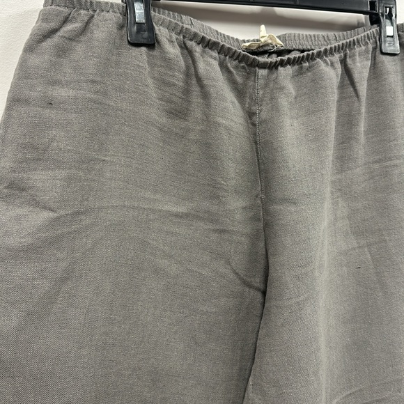 Eileen Fisher gray linen pants L - Picture 2 of 7
